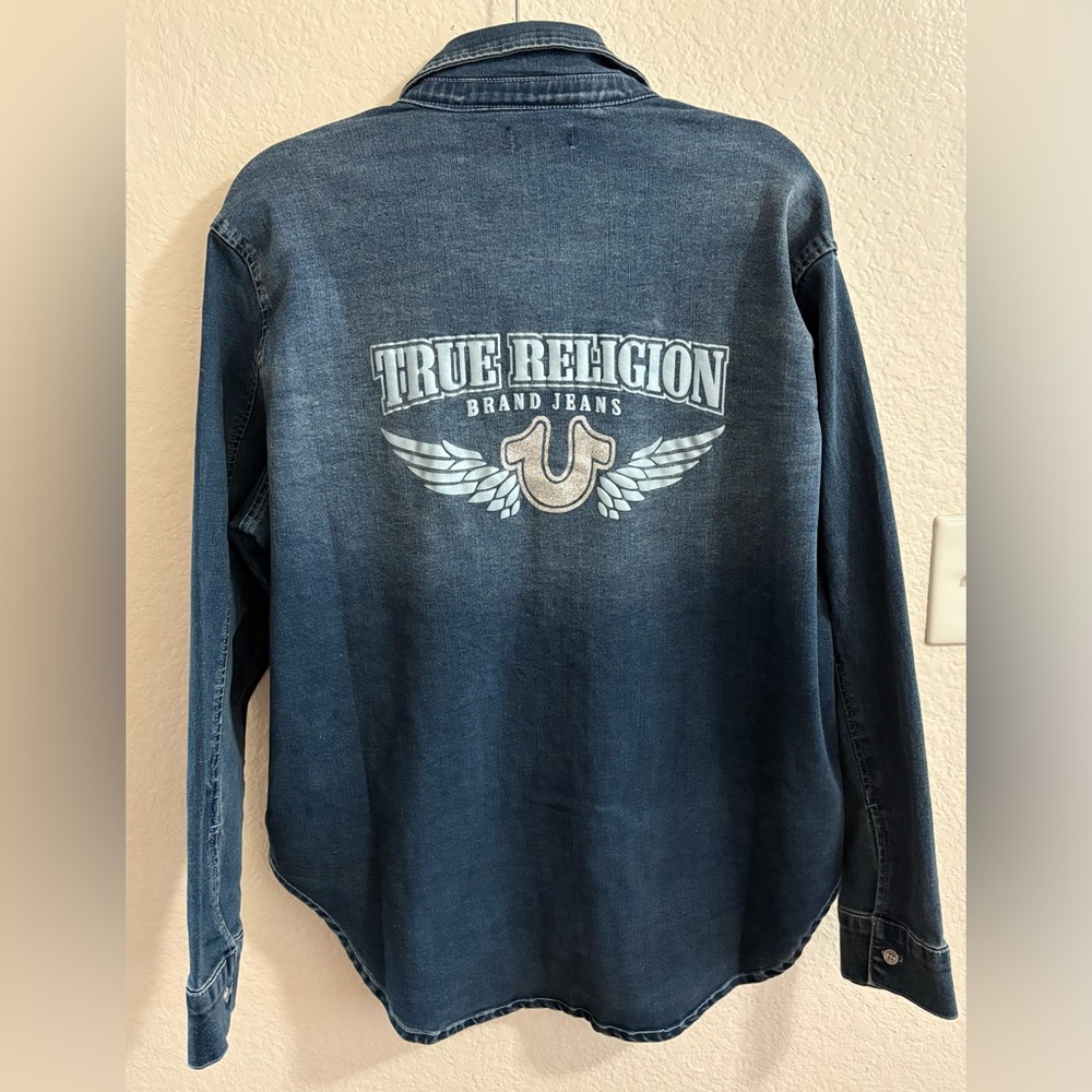 True Religion Georgia long sleeve denim shirt.
